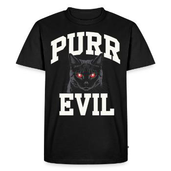 Amoureux des chats, Humour noir, Coquin, - T-shirt Premium bio Homme - noir - Devant - Nico (187cm)