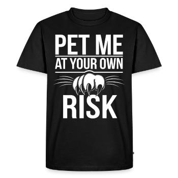 Amoureux des chats, Humour noir, Coquin, - T-shirt Premium bio Homme - noir - Devant - Nico (187cm)