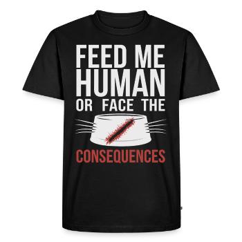Amoureux des chats, Humour noir, Coquin, - T-shirt Premium bio Homme - noir - Devant - Nico (187cm)