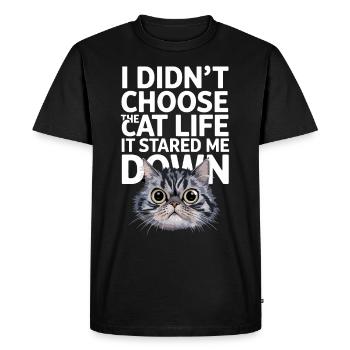 Amoureux des chats, Humour noir, Coquin, - T-shirt Premium bio Homme - noir - Devant - Nico (187cm)