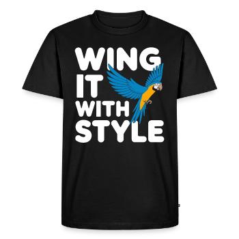 Propriétaire de perroquet Parrot Life et exotique - T-shirt Premium bio Homme - noir - Devant - Nico (187cm)