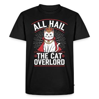 Cat Lover, Dark Humor, Naughty, - Men's Premium Organic T-Shirt - black - Front - Nico (187cm)