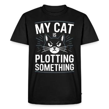 Amoureux des chats, Humour noir, Coquin, - T-shirt Premium bio Homme - noir - Devant - Nico (187cm)