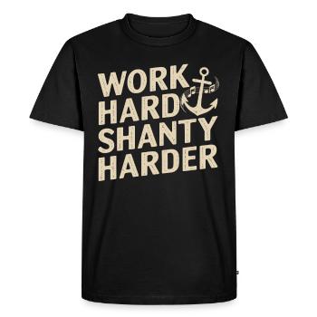 Marins Chant Chantant Aventures sur le navire - T-shirt Premium bio Homme - noir - Devant - Nico (187cm)