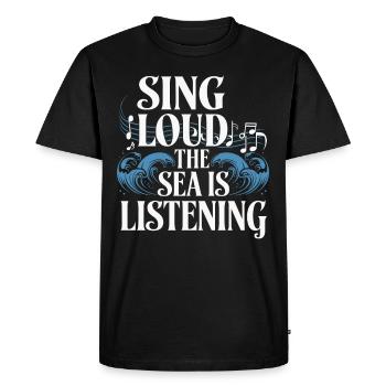 Sailors Sea Shanty Singing Ship Adventures - Men's Premium Organic T-Shirt - black - Front - Nico (187cm)
