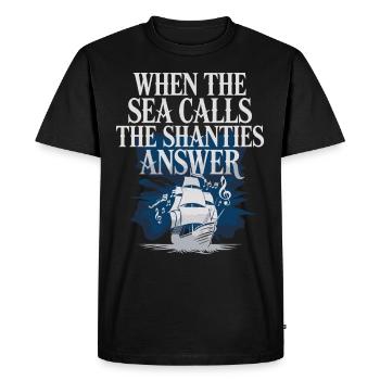 Sailors Sea Shanty Singing Ship Adventures - Men's Premium Organic T-Shirt - black - Front - Nico (187cm)
