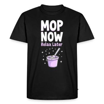 Spring cleaning enthusiasts, new beginnings and - Men's Premium Organic T-Shirt - black - Front - Nico (187cm)