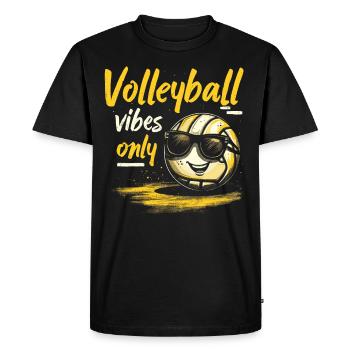 Volleyball Player And Fan Spike Serving - Men's Premium Organic T-Shirt - black - Front - Nico (187cm)