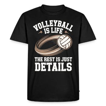 Joueur De Volley-ball Et Fan Spike Service - T-shirt Premium bio Homme - noir - Devant - Nico (187cm)