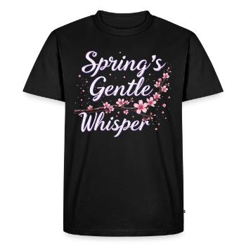 Passionné de fleurs de cerisier Sakura Lovers Printemps - T-shirt Premium bio Homme - noir - Devant - Nico (187cm)
