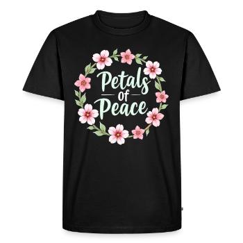 Passionné de fleurs de cerisier Sakura Lovers Printemps - T-shirt Premium bio Homme - noir - Devant - Nico (187cm)