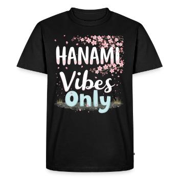 Passionné de fleurs de cerisier Sakura Lovers Printemps - T-shirt Premium bio Homme - noir - Devant - Nico (187cm)