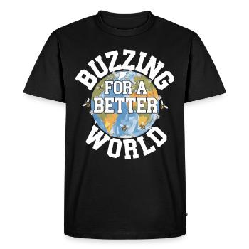 Jardinier, pollinisateur, jardin et - T-shirt Premium bio Homme - noir - Devant - Nico (187cm)