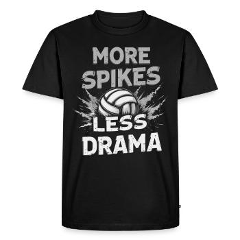 Volleyball Player And Fan Spike Serving - Men's Premium Organic T-Shirt - black - Front - Nico (187cm)