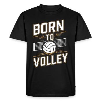 Volleyball Player And Fan Spike Serving - Men's Premium Organic T-Shirt - black - Front - Nico (187cm)