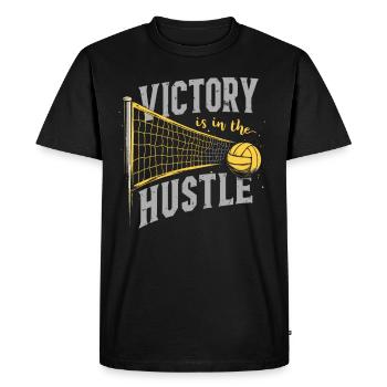 Volleyball Player And Fan Spike Serving - Men's Premium Organic T-Shirt - black - Front - Nico (187cm)
