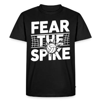 Volleyball Player And Fan Spike Serving - Men's Premium Organic T-Shirt - black - Front - Nico (187cm)