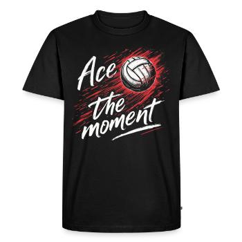 Volleyball Player And Fan Spike Serving - Men's Premium Organic T-Shirt - black - Front - Nico (187cm)