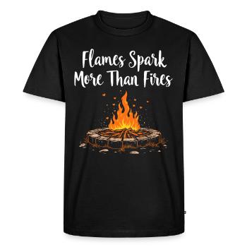 Fire Pits Backyard Gatherings In - Men's Premium Organic T-Shirt - black - Front - Nico (187cm)