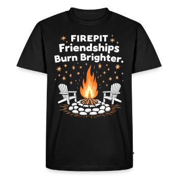 Fire Pits Backyard Gatherings In - Men's Premium Organic T-Shirt - black - Front - Nico (187cm)