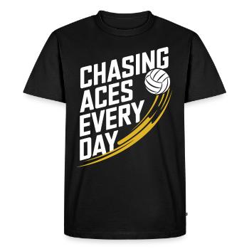Joueur De Volley-ball Et Fan Spike Service - T-shirt Premium bio Homme - noir - Devant - Nico (187cm)