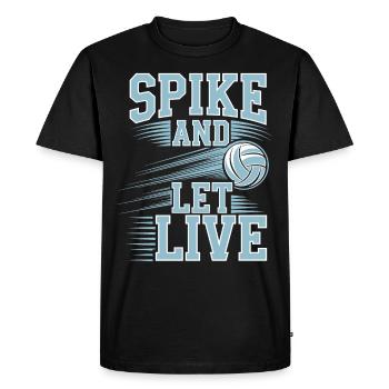 Joueur De Volley-ball Et Fan Spike Service - T-shirt Premium bio Homme - noir - Devant - Nico (187cm)