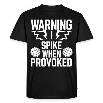 Volleyball Player And Fan Spike Serving - Men's Premium Organic T-Shirt - black - Front - Nico (187cm)