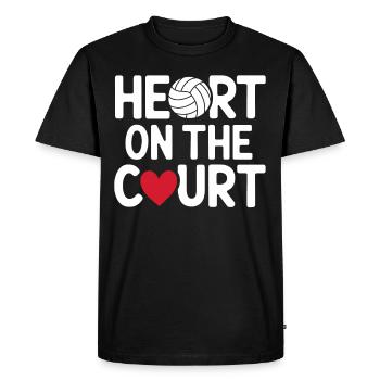 Volleyball Player And Fan Spike Serving - Men's Premium Organic T-Shirt - black - Front - Nico (187cm)
