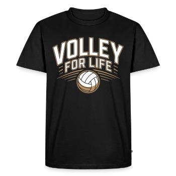 Volleyball Player And Fan Spike Serving - Men's Premium Organic T-Shirt - black - Front - Nico (187cm)
