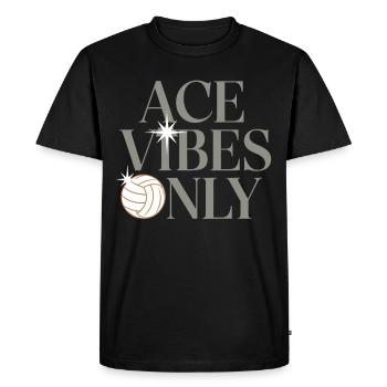 Volleyball Player And Fan Spike Serving - Men's Premium Organic T-Shirt - black - Front - Nico (187cm)