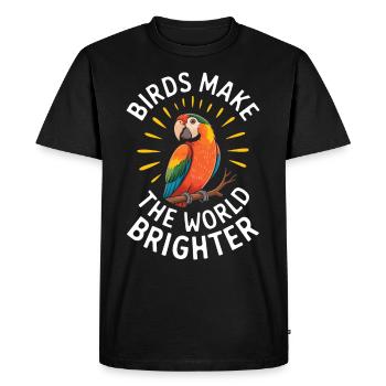 Propriétaire de perroquet Parrot Life et exotique - T-shirt Premium bio Homme - noir - Devant - Nico (187cm)