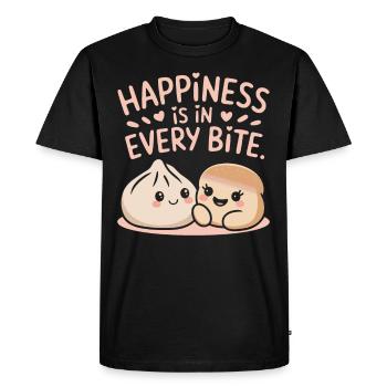 Les amateurs de dim-sum de la cuisine chinoise et des quenelles - T-shirt Premium bio Homme - noir - Devant - Nico (187cm)