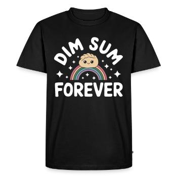 Les amateurs de dim-sum de la cuisine chinoise et des quenelles - T-shirt Premium bio Homme - noir - Devant - Nico (187cm)