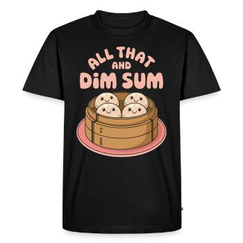 Les amateurs de dim-sum de la cuisine chinoise et des quenelles - T-shirt Premium bio Homme - noir - Devant - Nico (187cm)