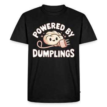 Les amateurs de dim-sum de la cuisine chinoise et des quenelles - T-shirt Premium bio Homme - noir - Devant - Nico (187cm)