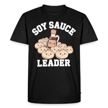 Les amateurs de dim-sum de la cuisine chinoise et des quenelles - T-shirt Premium bio Homme - noir - Devant - Nico (187cm)