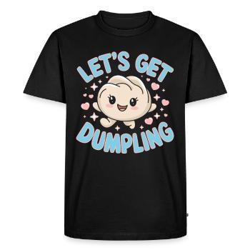 Les amateurs de dim-sum de la cuisine chinoise et des quenelles - T-shirt Premium bio Homme - noir - Devant - Nico (187cm)