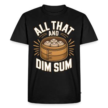 Les amateurs de dim-sum de la cuisine chinoise et des quenelles - T-shirt Premium bio Homme - noir - Devant - Nico (187cm)
