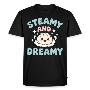 Les amateurs de dim-sum de la cuisine chinoise et des quenelles - T-shirt Premium bio Homme - noir - Devant - Nico (187cm)