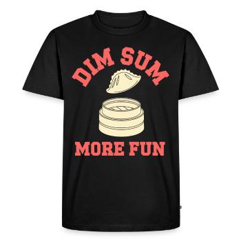 Les amateurs de dim-sum de la cuisine chinoise et des quenelles - T-shirt Premium bio Homme - noir - Devant - Nico (187cm)