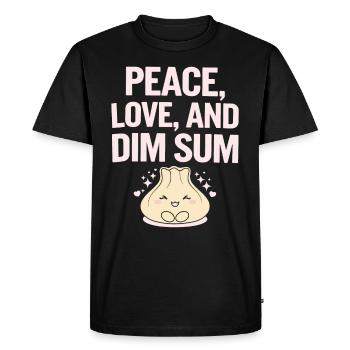 Les amateurs de dim-sum de la cuisine chinoise et des quenelles - T-shirt Premium bio Homme - noir - Devant - Nico (187cm)