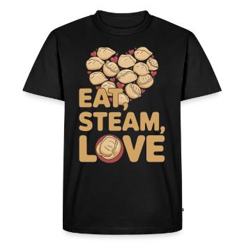 Les amateurs de dim-sum de la cuisine chinoise et des quenelles - T-shirt Premium bio Homme - noir - Devant - Nico (187cm)