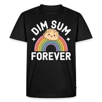 Les amateurs de dim-sum de la cuisine chinoise et des quenelles - T-shirt Premium bio Homme - noir - Devant - Nico (187cm)