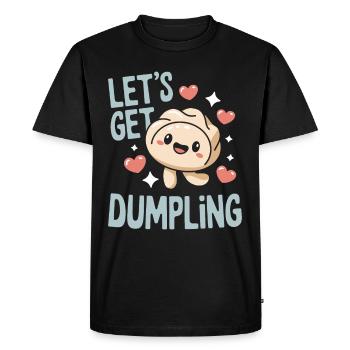 Les amateurs de dim-sum de la cuisine chinoise et des quenelles - T-shirt Premium bio Homme - noir - Devant - Nico (187cm)