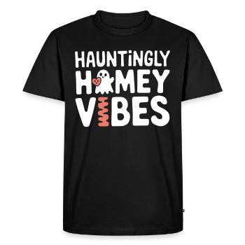 Confortable, Horreur, Esthétique, Effrayant, Confortable - T-shirt Premium bio Homme - noir - Devant - Nico (187cm)