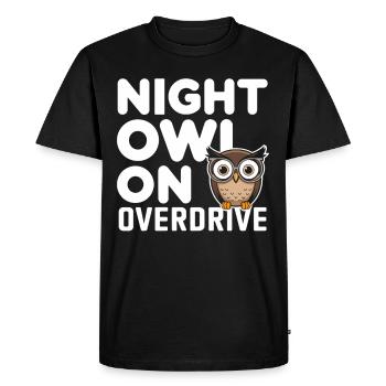 Sarcasme fonctionnel du matin pour les noctambules - T-shirt Premium bio Homme - noir - Devant - Nico (187cm)