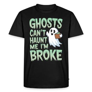 Paranormal Comedy Funny Ghost Humor Lighthearted - Men's Premium Organic T-Shirt - black - Front - Nico (187cm)