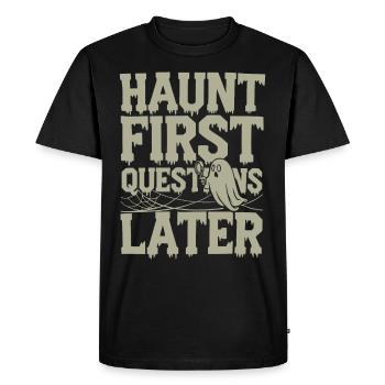 Paranormal Comedy Funny Ghost Humor Lighthearted - Men's Premium Organic T-Shirt - black - Front - Nico (187cm)
