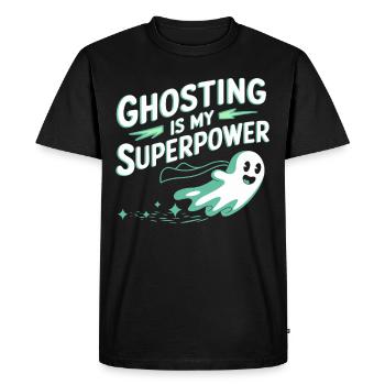 Paranormal Comedy Funny Ghost Humor Lighthearted - Men's Premium Organic T-Shirt - black - Front - Nico (187cm)