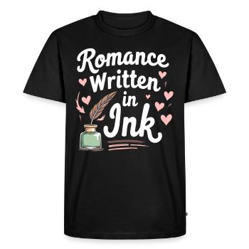 Romantique Nostalgie Vintage Romance Classique Amour - T-shirt Premium bio Homme - noir - Devant - Nico (187cm)
